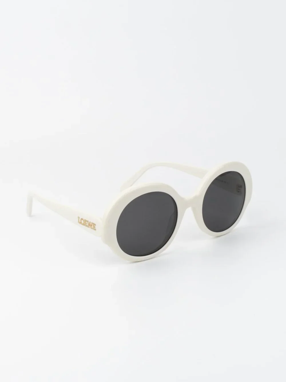 Loewe Women Sunglasses Ivory Smoke Round LW40135I 25A NEW AUTHENTIC